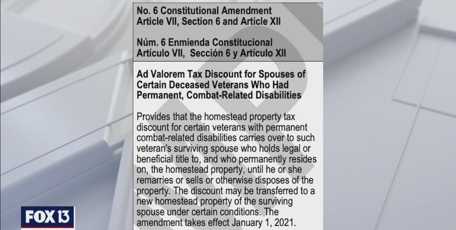 Florida Amendment 6 explained: Transferring veterans’ tax breaks