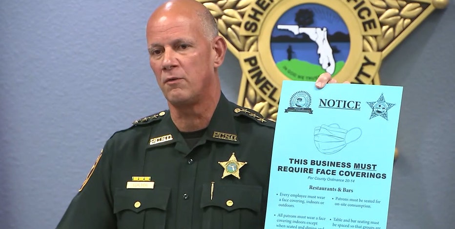 Pinellas sheriff deploying deputies to remind businesses to follow mask requirement, social distancing