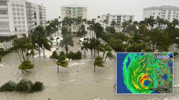 Hurricane Ian near Category 5 strength, eyewall moving onshore in SW Florida