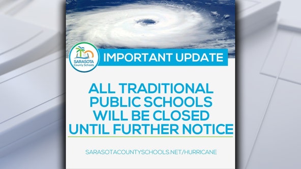 Sarasota County schools closed until further notice