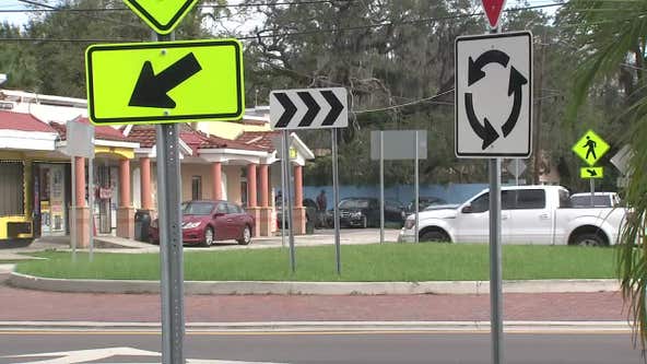 Completion of Tampa's mini roundabout signals change for pedestrian safety