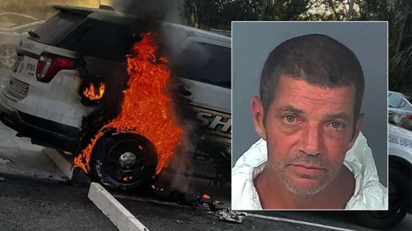 Hernando County man arrested after setting patrol vehicle on fire, officials say
