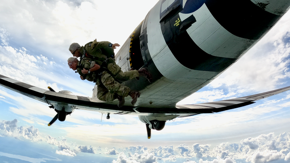 World War II Veteran Paratrooper celebrates 98th birthday in unique fashion
