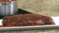 Dr. BBQ one-hour supper: Coffee-rubbed pork tenderloin with peach barbecue drizzle