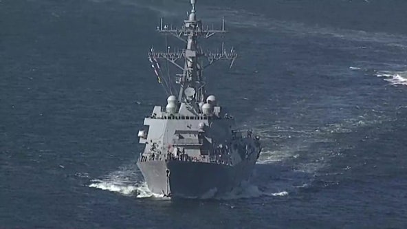 USS Jack H. Lucas arrives in Port Tampa Bay for commissioning ceremony