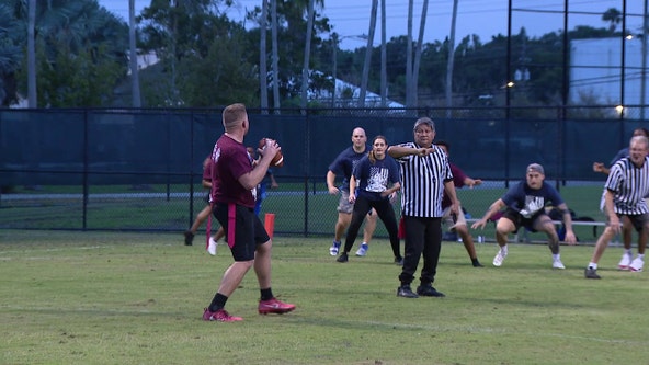Clearwater police, kids in after-school program face off in flag football game aimed at creating bonds