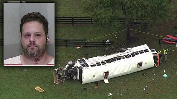 Driver arrested for DUI in Marion County bus crash that left 8 dead, dozens injured: FHP