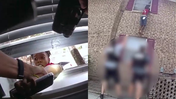 Video: Florida woman scales apartment complex while trying to escape from deputies