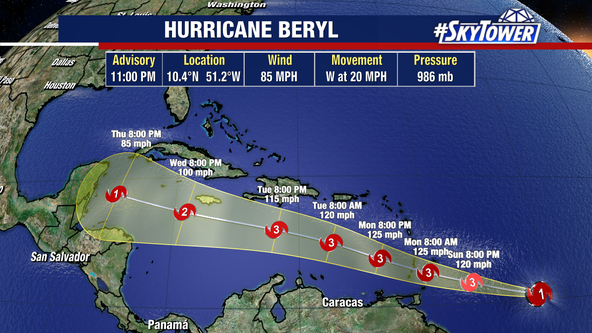 Tracking the Tropics: Hurricane Beryl forms in the Atlantic, expected to rapidly intensify