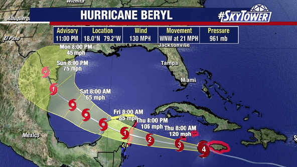 Hurricane Beryl moving away from Jamaica; headed toward Cayman Islands