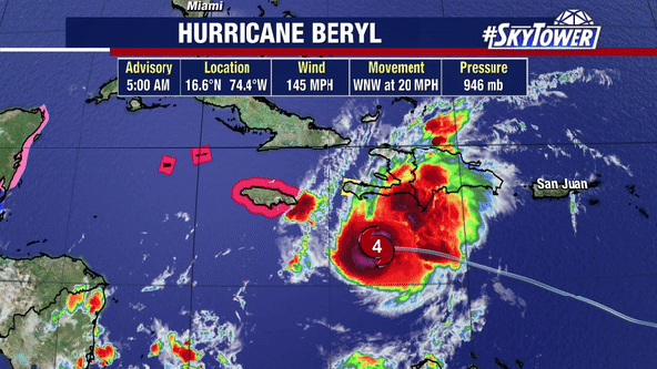 Category 4 Hurricane Beryl bearing down on Jamaica
