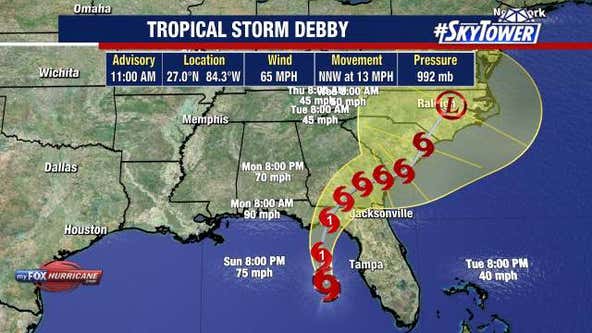Tropical Storm Debby live updates: Storm expected to rapidly intensify before making landfall as a hurricane