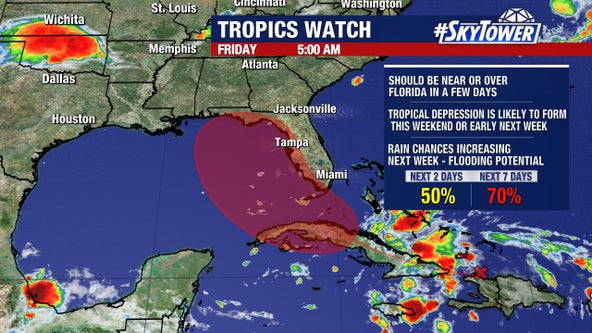 Tracking the Tropics: Invest 97L could develop before bringing heavy rain, potential flooding to Florida