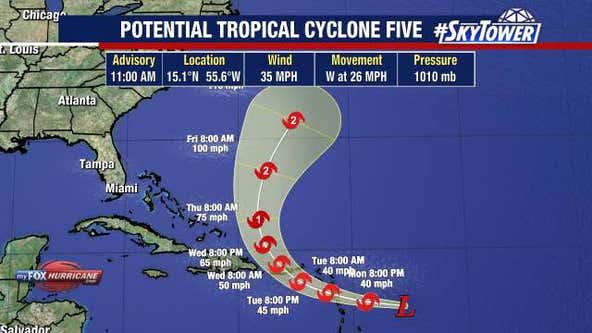 Ernesto could form Monday, tropical storm watches issued for several Caribbean islands