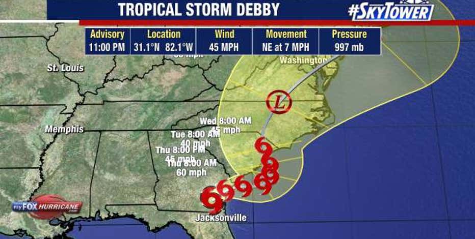 Debbie Path Hurricane Debby path: Could storm remnants impact NYC? | FOX 5 New York