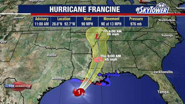 Hurricane Francine takes aim at Louisiana coast, tropical depression forms in Atlantic: NHC