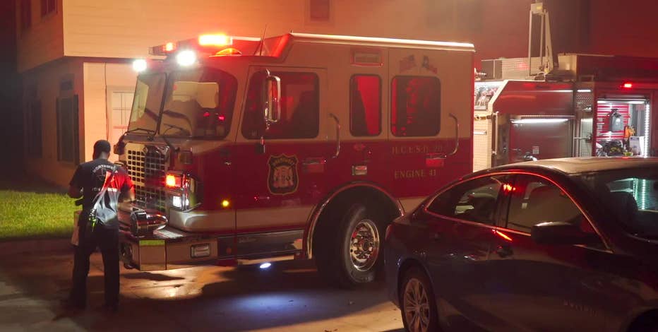 Fireworks start fire in garage at north Harris County apartment