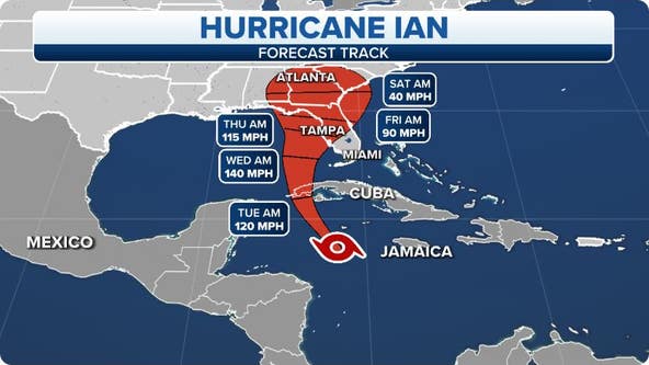 Hurricane Ian strengthens in Caribbean's warm waters; Florida's Gulf Coast, Tampa Bay brace for major threat