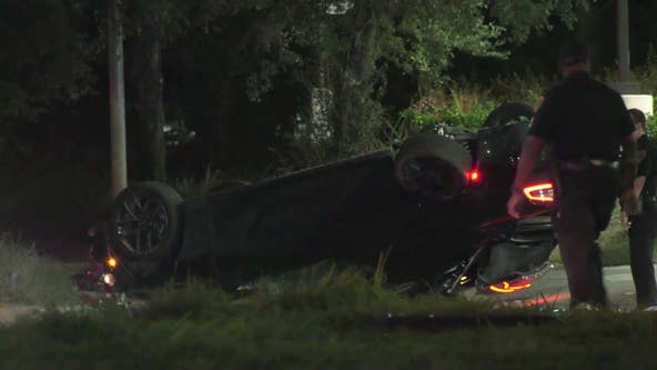 Driver fled after Houston crash that left pedestrian dead, car flipped: police
