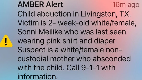 Livingston, Texas Amber Alert: Authorities searching for missing 2-year-old girl