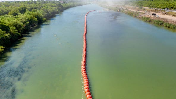 Texas’ floating barrier in the Rio Grande can stay for now, appeals court says