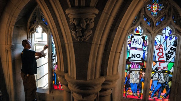 Confederate stained glass windows replaced at National Cathedral with homage to racial justice