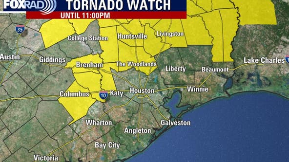 Houston weather: Tornado watch issued for counties west, north of Houston