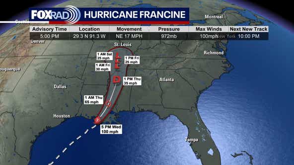 More on Hurricane Francine's landfall in Louisiana