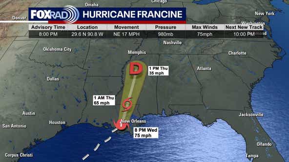 LIVE: Hurricane Francine tracker | Storm makes landfall in Louisiana as Category 2 hurricane