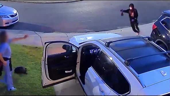 Caught on Camera: Armed suspect carjacks mom, teen daughter outside Philadelphia home