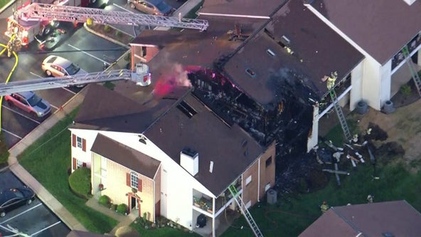 Officials: Firefighters battle 2-alarm townhome fire in Phoenixville