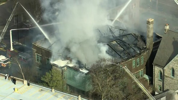 Officials: 3-alarm fire tears through Philadelphia catholic school