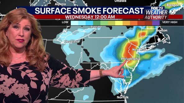 Smoke from Canada wildfire impacting air quality for Delaware Valley