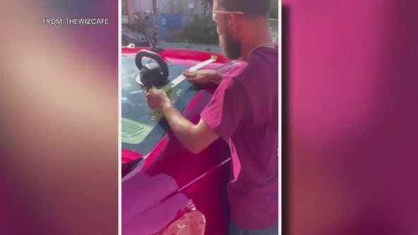 Center City Biker Incident: Good Samaritans step up to help woman get windshield fixed