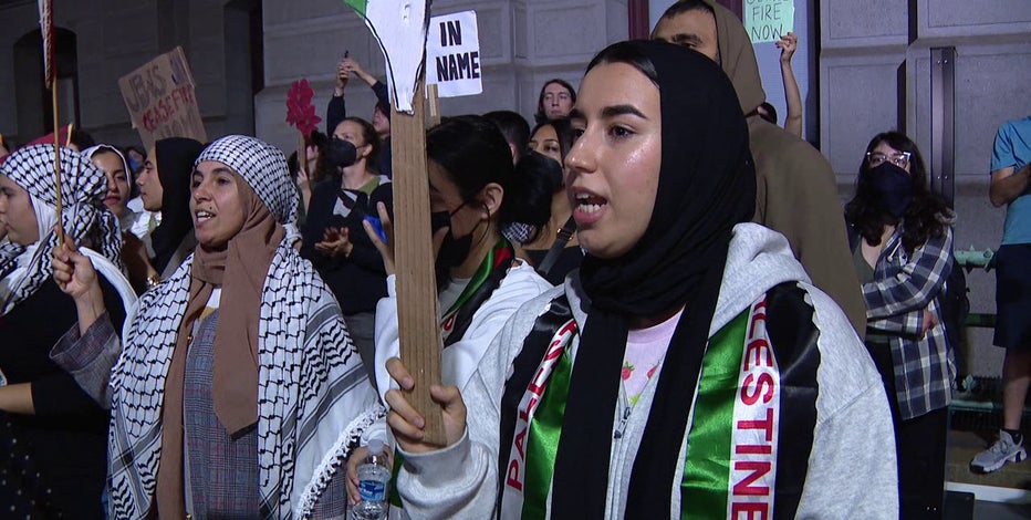 Hundreds turn out at Palestinian rally for Gaza in Center City, demanding cease-fire amid airstrikes