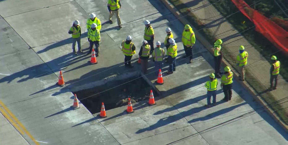Sinkhole shuts down stretch of Route 202 again near King of Prussia Mall