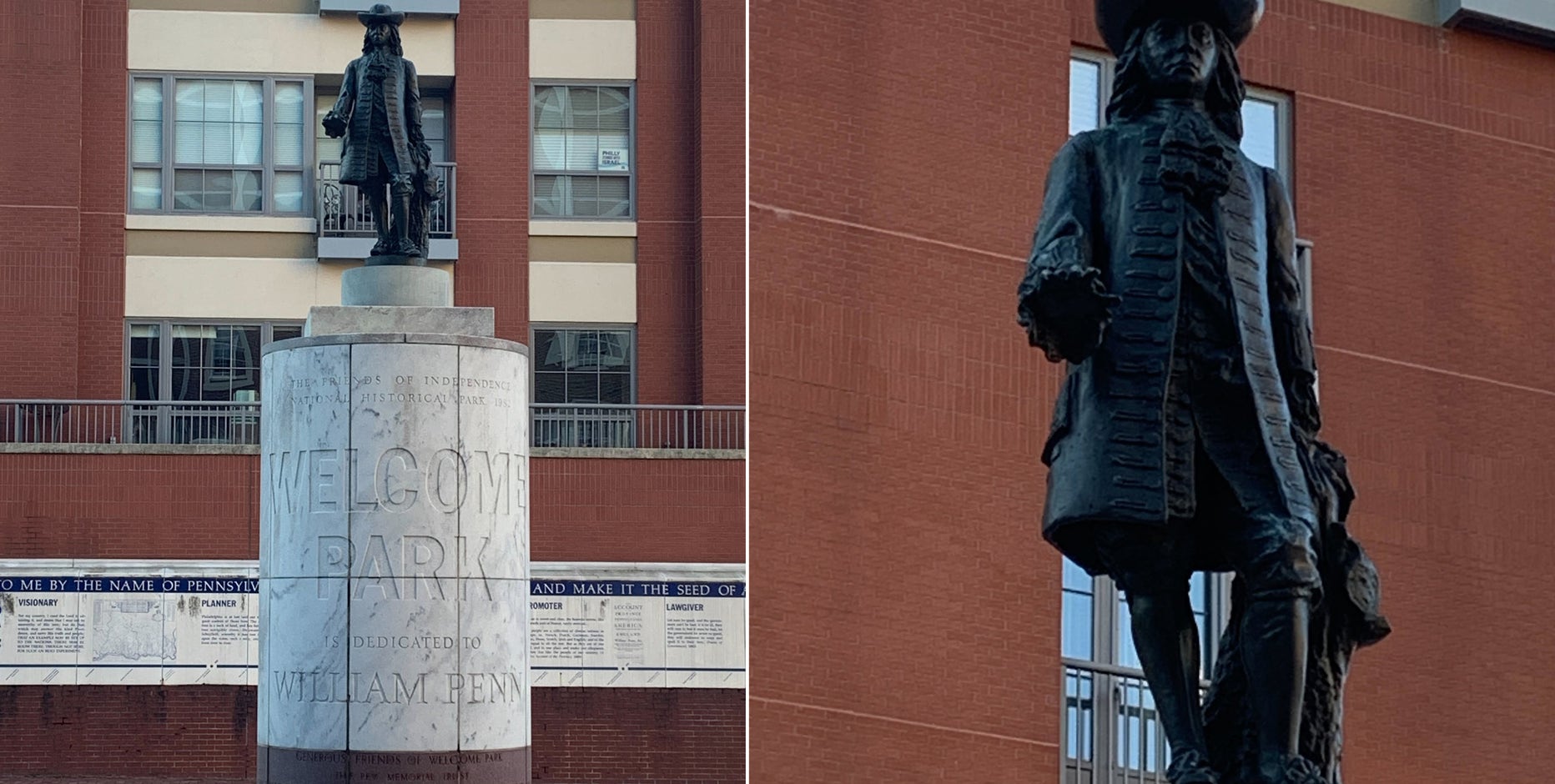 William Penn statue could be removed from Philadelphia park commemorating his home