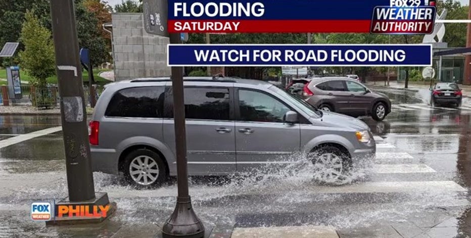 Philadelphia weekend weather washout: Heavy rain expected Saturday, prompting Flood Watch