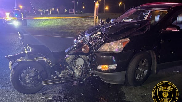 Motorcycle lodged into SUV in New Jersey crash that left 2 seriously injured: police