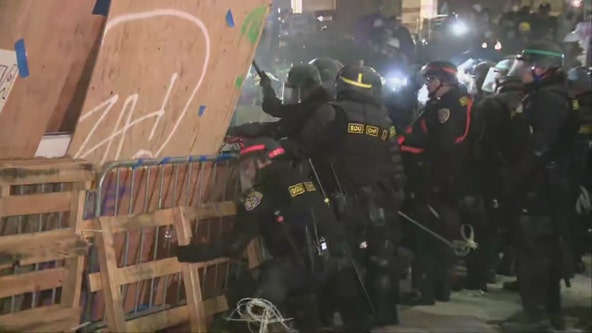 Watch live: Police move in to clear UCLA pro-Palestinian encampment
