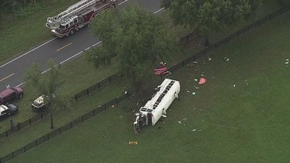 8 killed, 40 hospitalized in migrant bus crash in Marion County, Florida: officials