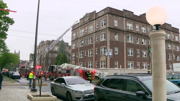 Dozens of residents displaced in fire at apartment building in Spruce Hill