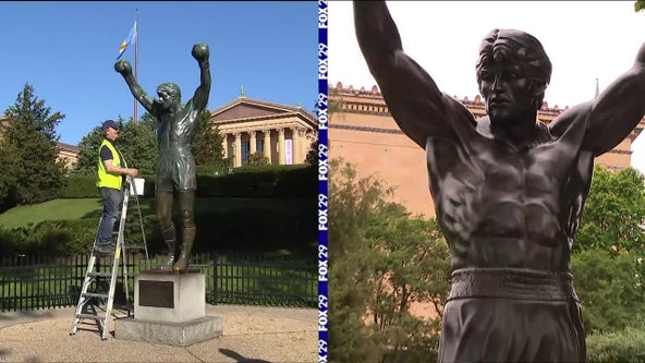 Buff and shine: Iconic Philadelphia Rocky statue gets facelift from routine cleaning