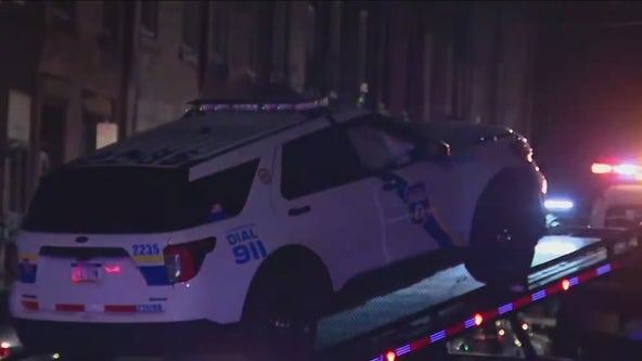 Philadelphia police crash en route to call injuring 2 officers, civilian driver: police