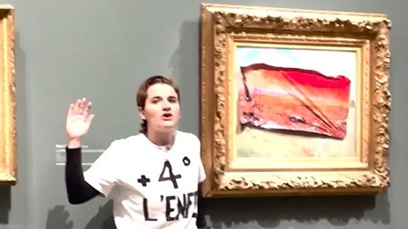 Monet's iconic 'Poppy Field' vandalized by climate activist at Orsay Museum in Paris