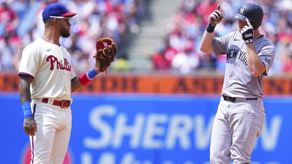 Yankees beat Phillies 6-5 for 3-game sweep and 5-game winning streak
