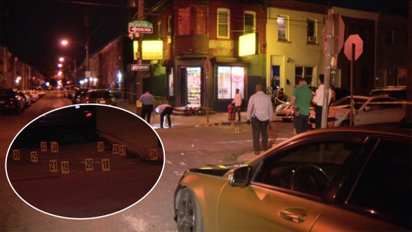 Shootout at Philadelphia corner store leaves 4 injured as over 40 bullets go flying: police