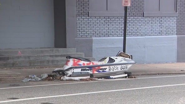 Jet ski abandoned over a year ago on busy Philly street finally collected after social media campaign