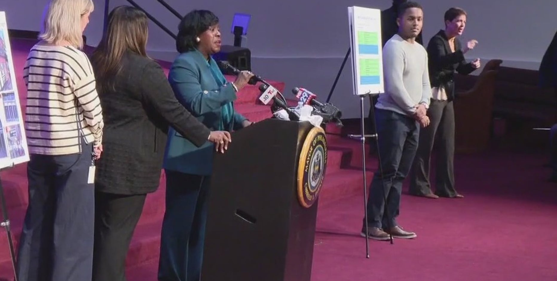 Mayor Cherelle Parker holds emotional town hall regarding Sixers arena