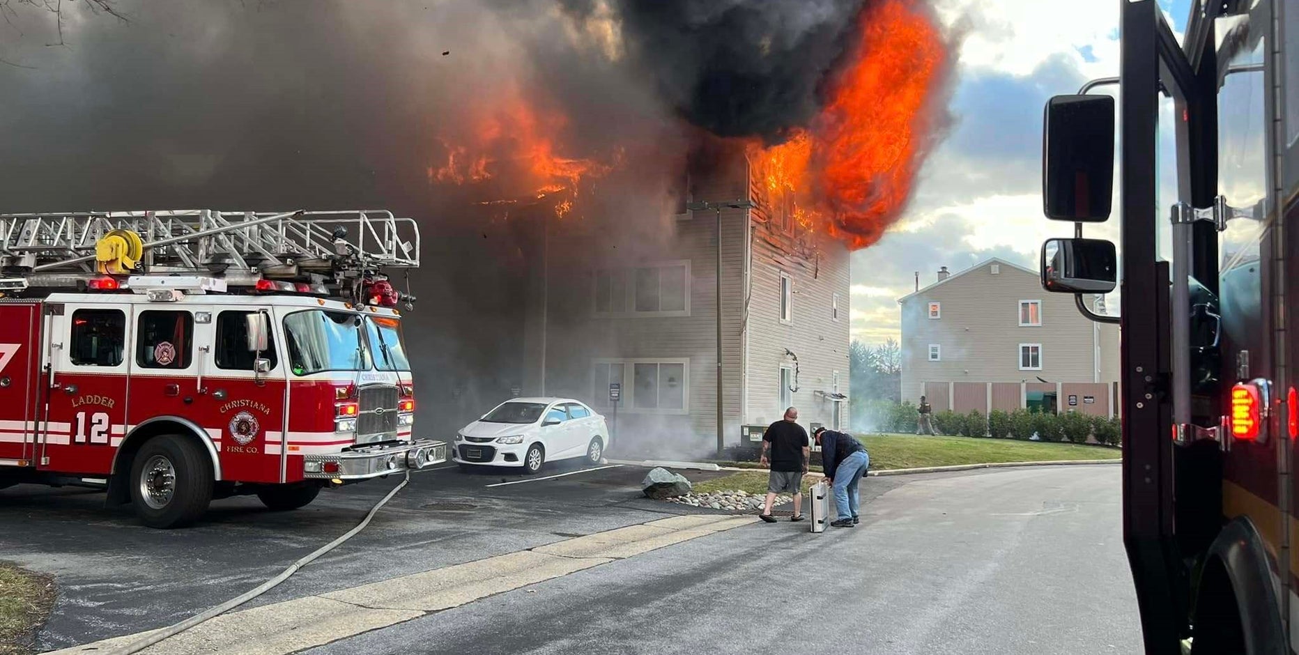 6 people, 2 dogs hospitalized after huge fire in New Castle County apartment: officials